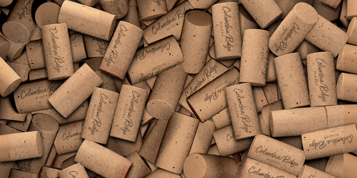 A pile of Columbia Ridge Winery corks
